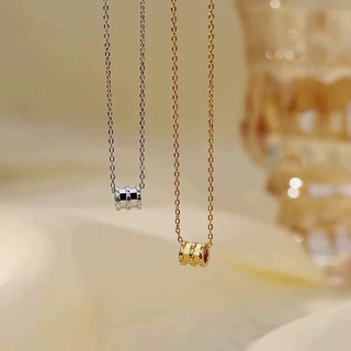 抖音热销韩系小蛮腰项链女环形几何切面轻奢高级感时尚锁骨链代发