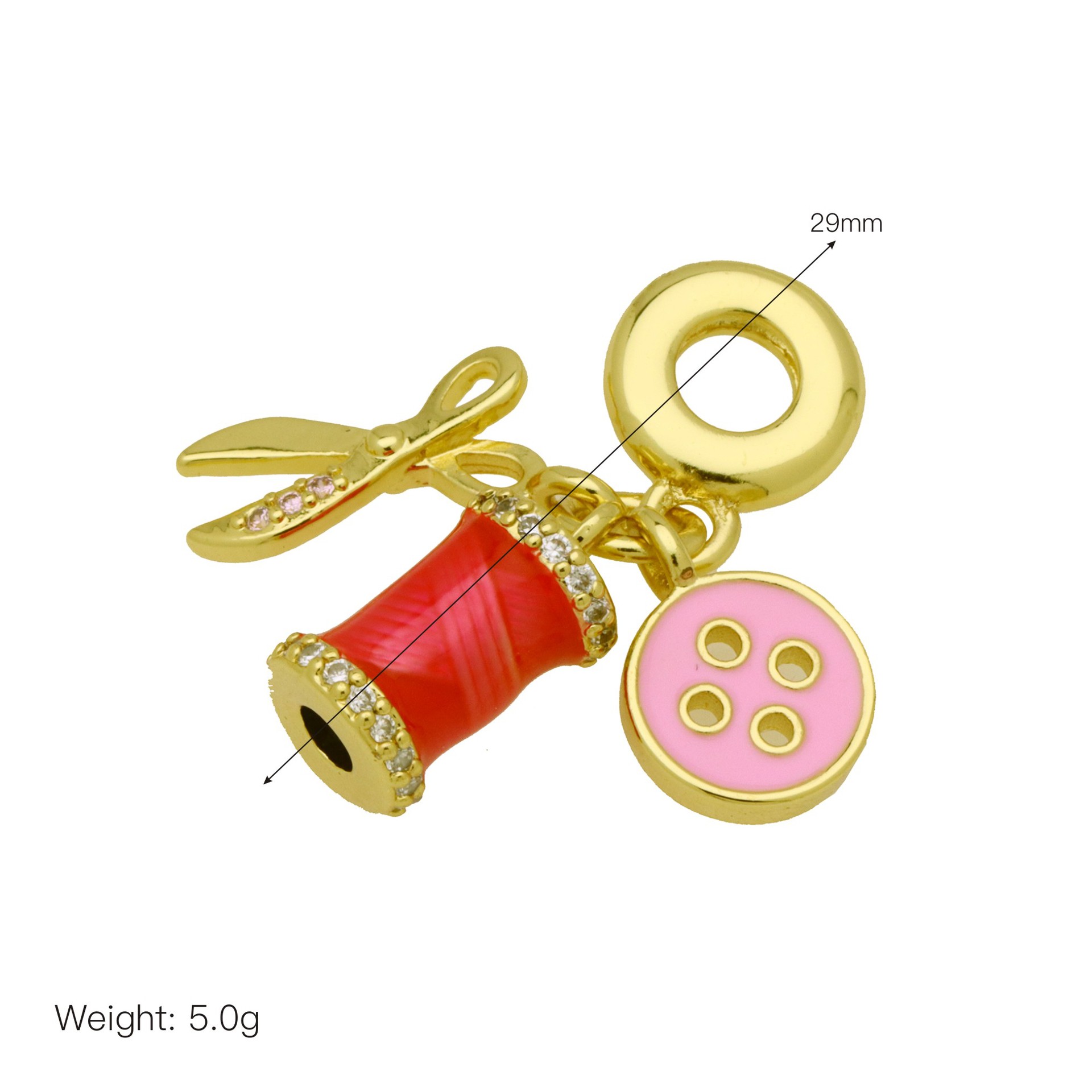 13g Weight Pendant Jewelry Making Type 23mm, 31mm Jewelry Making Size Zircon Inlay Material DIY Jewelry Accessories Classification 1 Piece Quantity Copper Material Ice Cream, Moon Pattern Enamel Design Cute, Sweet Style 1 Piece 23mm 31mm Copper Zircon Ice Cream Moon Pendant 10