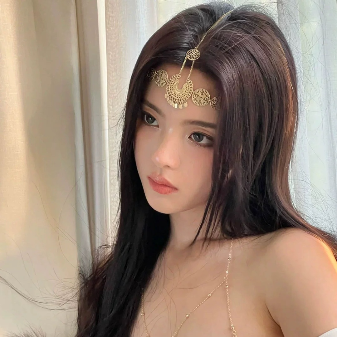 Yang superando la diosa griega joyas para el cabello chaîne de frente dorada correa de cabello retrógrada joyas de estilo étnico exótico