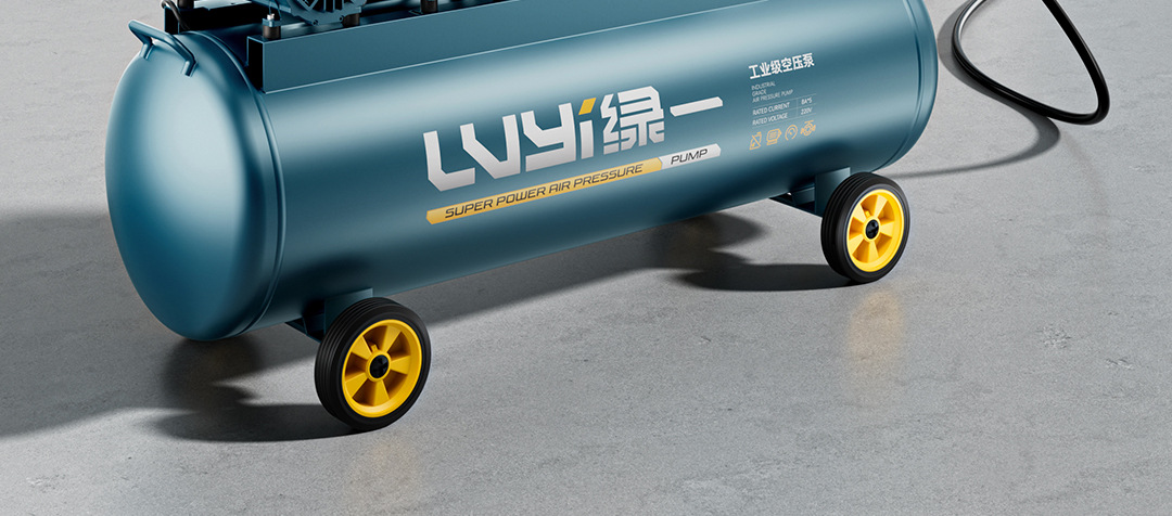 Green Industrial Air Compressor 220V Oil-Free Silent Air Pump High Pressure Air Compressor Portable Woodworking Air Pump