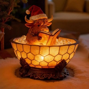 �羳Highland Cow Reading Bubble Bath Lamp�}�Q���ߵ�ţ��x��