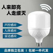 人体感应灯泡声光控螺口楼道雷达感应走廊过道楼梯感应灯泡