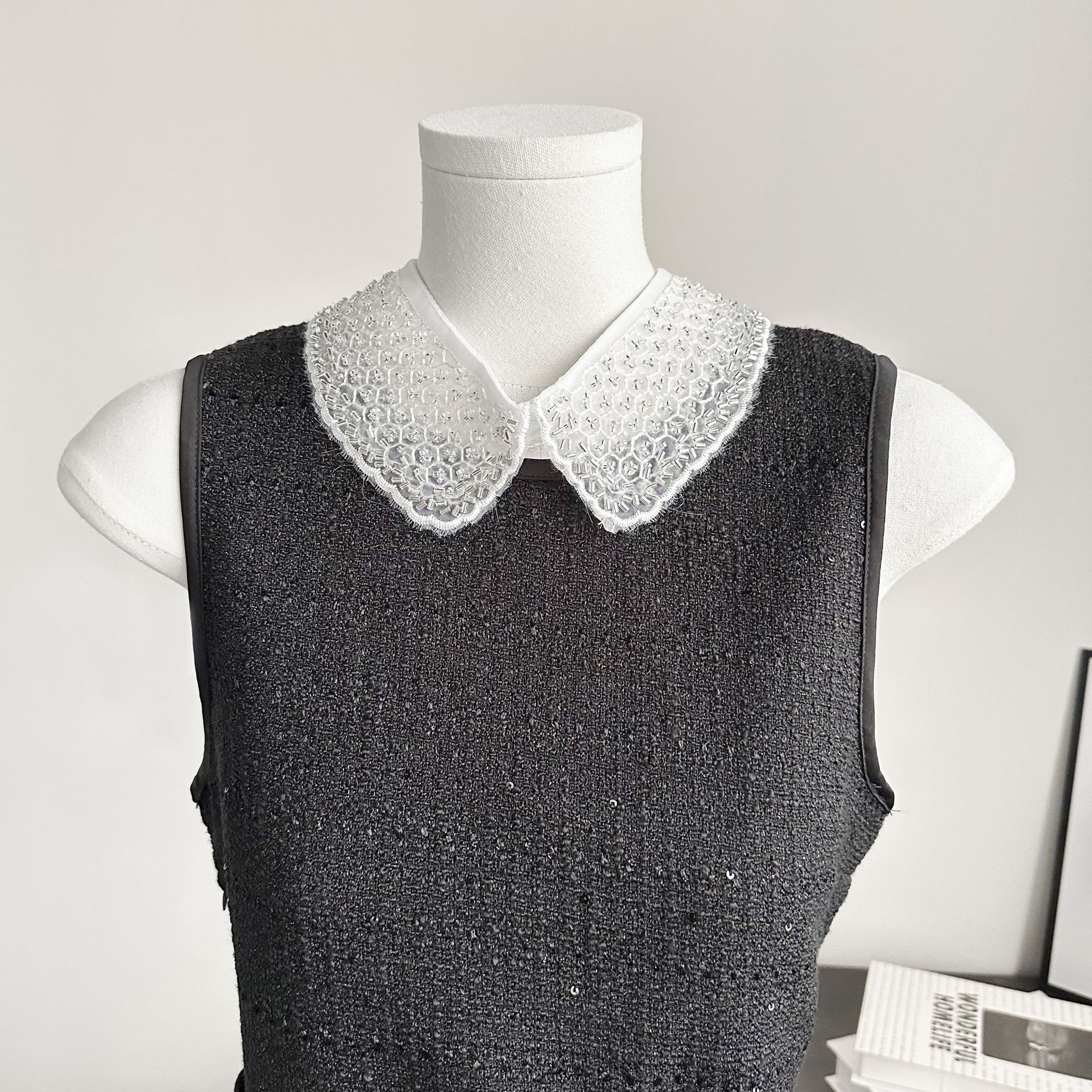 Collar falso universal bordado perlas de clavos pequeños pares de collar vestido transfronterizo camisa de invierno otoño ropa coreana al por mayor image 2