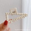 Hairgrip from pearl, big crab pin, elegant hair accessory, 8cm