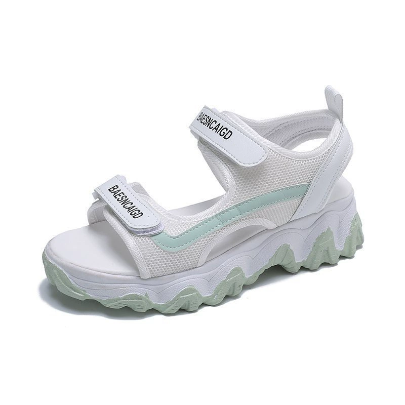 Sports Platform Sandals with Velcro, Summer Beach Footwear, Korean Style, 2022 Collection