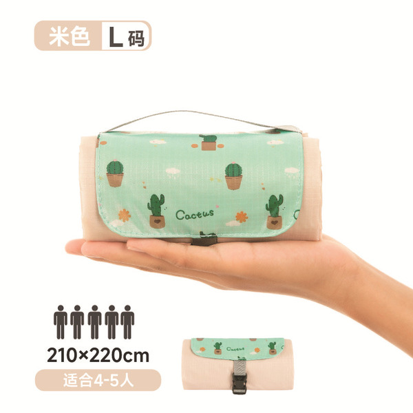 Handheld light and thin beach carpet for traveling for camping