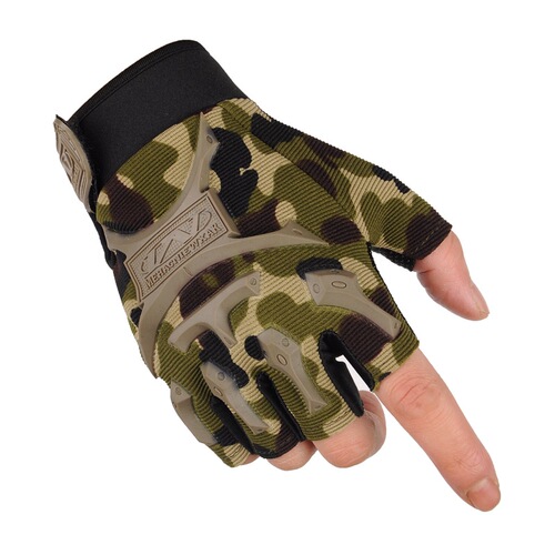 Battlefield half-finger gloves for men, fitness outdoor sports cycling gloves, anti-slip, wear-resistant, half-finger gloves for mountain climbing, open finger training