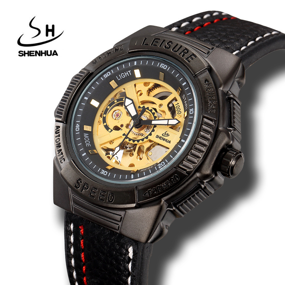 Shenhua Men's Military Series Enlarged and Thickeneded Fully Automatic Cut Out Mechanical Watch Dropshipping Export Watch Shenhua Men's Military Series Enlarged and Thickeneded Fully Automatic Cut Out Mechanical Watch Dropshipping Export Watch
