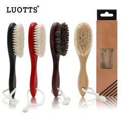 Cross-border pure horse hair retro gradient haircut broken hair sweeper brush oil head brush beard brush care hairdressing comb