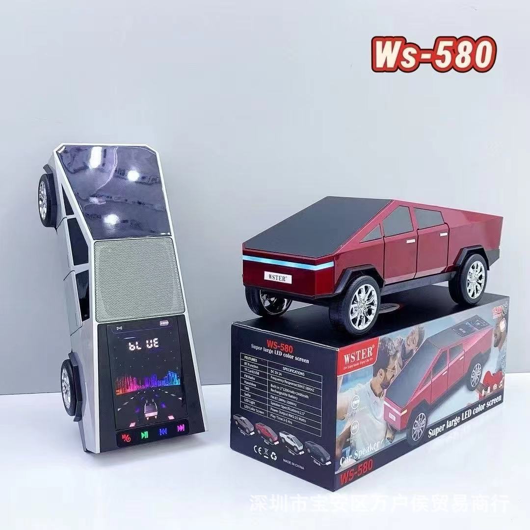 Ws-580 Tesla Car Model Bluetooth Speaker Subwoofer Wireless Audio Gift Export Speaker Spot Wholesale