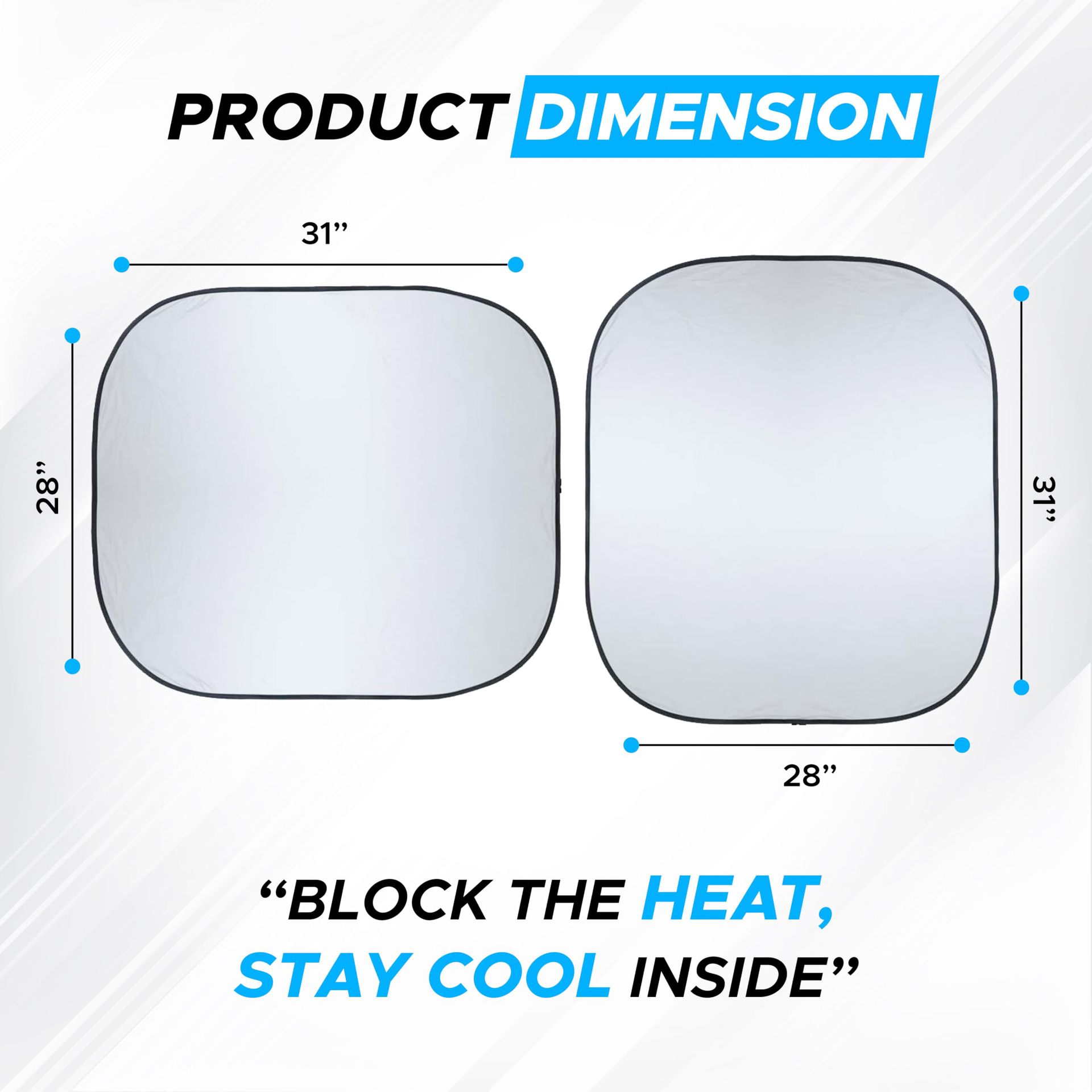 Foldable custom car windshield sunshade, car side sunshade, sun protection sunshade, light-blocking car sunshade