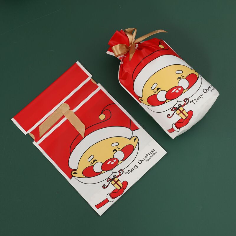 新しい国境を越えたクリスマス食品包装袋プレゼント焙煎巾着袋ハロウィーンキャンディー袋牛圧延砂糖袋|undefined
