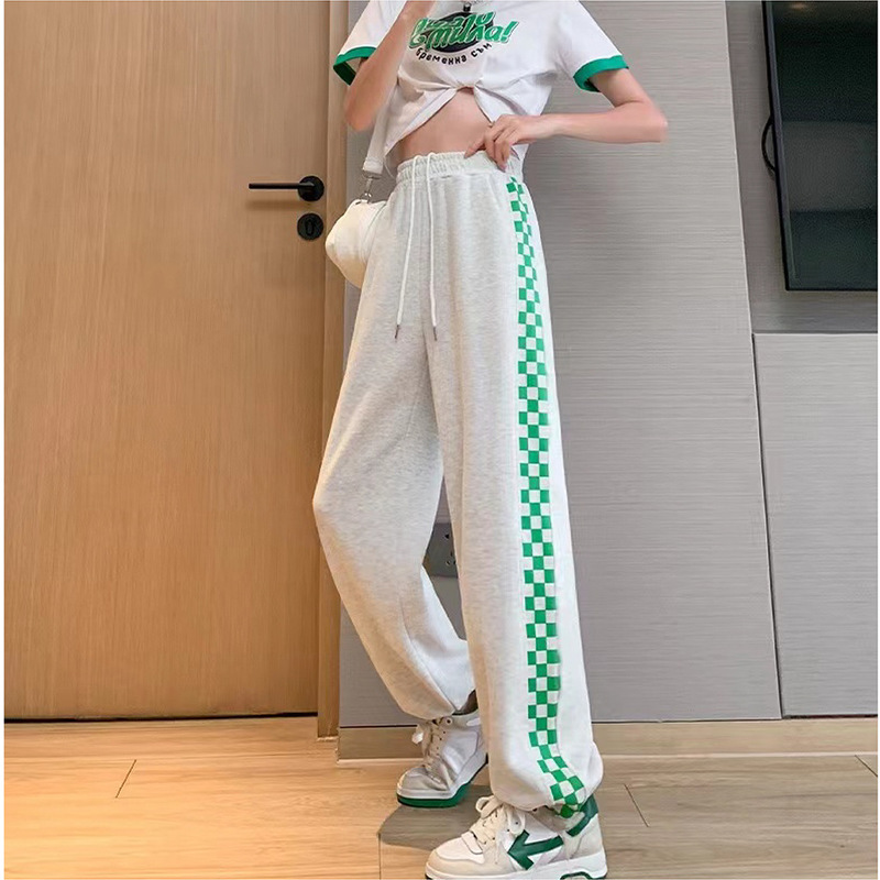 Firekiss Women's Autumn and Winter Casual Versatile Loose Sweatpants with Fleece in a Lazy Style