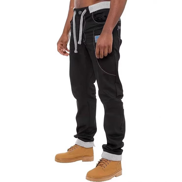 2025 New Men's Cufflink Denim Jogger Denim Twill Pants
