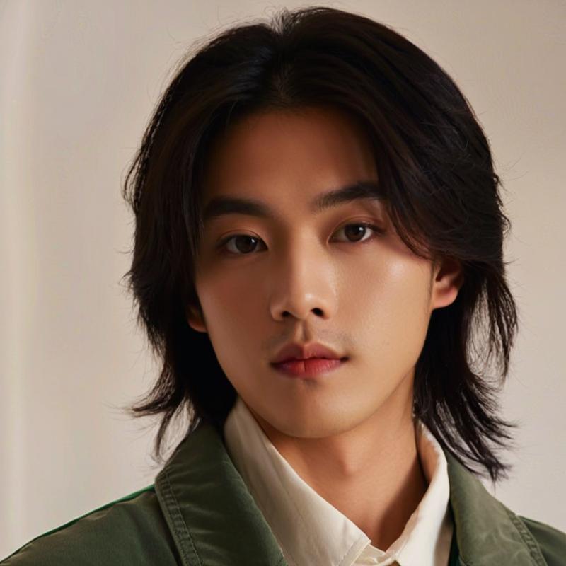 Wig Men's Samurai Head Short Hair Lightweight Full Head Set Mid-point Net Red Same Source Factory Wig Direct Sales