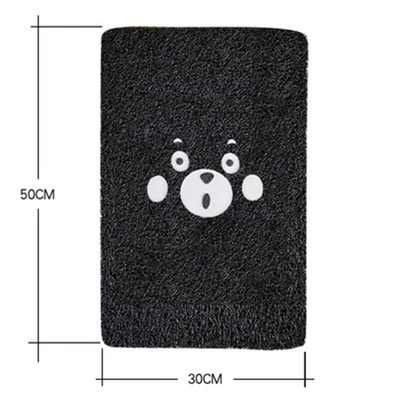 Universal Thickeneded Battery Bicycle Anti-Slip – Electric vehicle foot mat - cute-black-bear-30x50-can-be-cut-and-used-universally