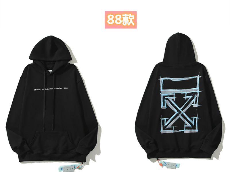 Marca de moda offwhite graffiti religioso pintura al óleo impresión de flecha hombre y mujer suelta OW pareja alta calle hoodie abrigo