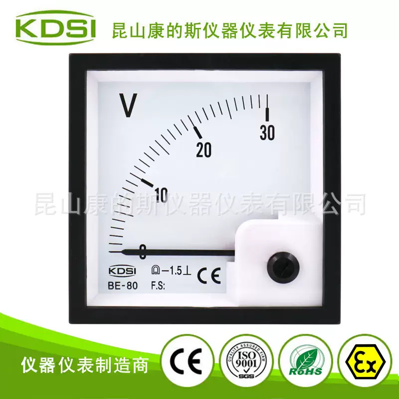 KDSI/康的斯 设备控制柜指针电压表BE-80 DC30V配电柜电压仪表