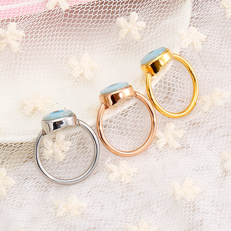 Fashion Devilu0027S Eye Titanium Steel Inlay Opal Bracelets Earrings Necklace