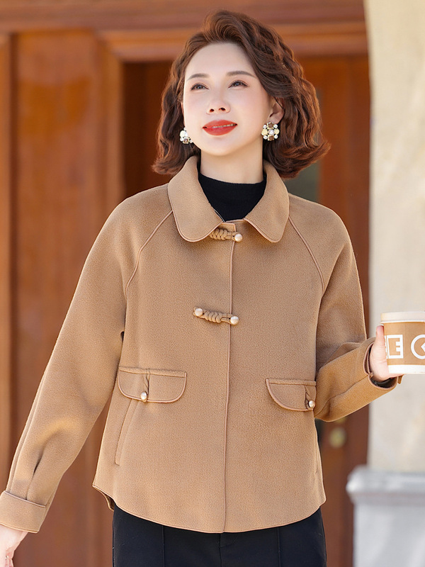 妈妈秋装洋气大码外套春秋新中式夹克中老年女装上衣服2025新款|undefined