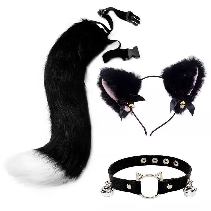 Cosplay Headband Handmade Cute Cat Girl Ear Hair Accessories Beast Tail Accessory Set_voghion.com