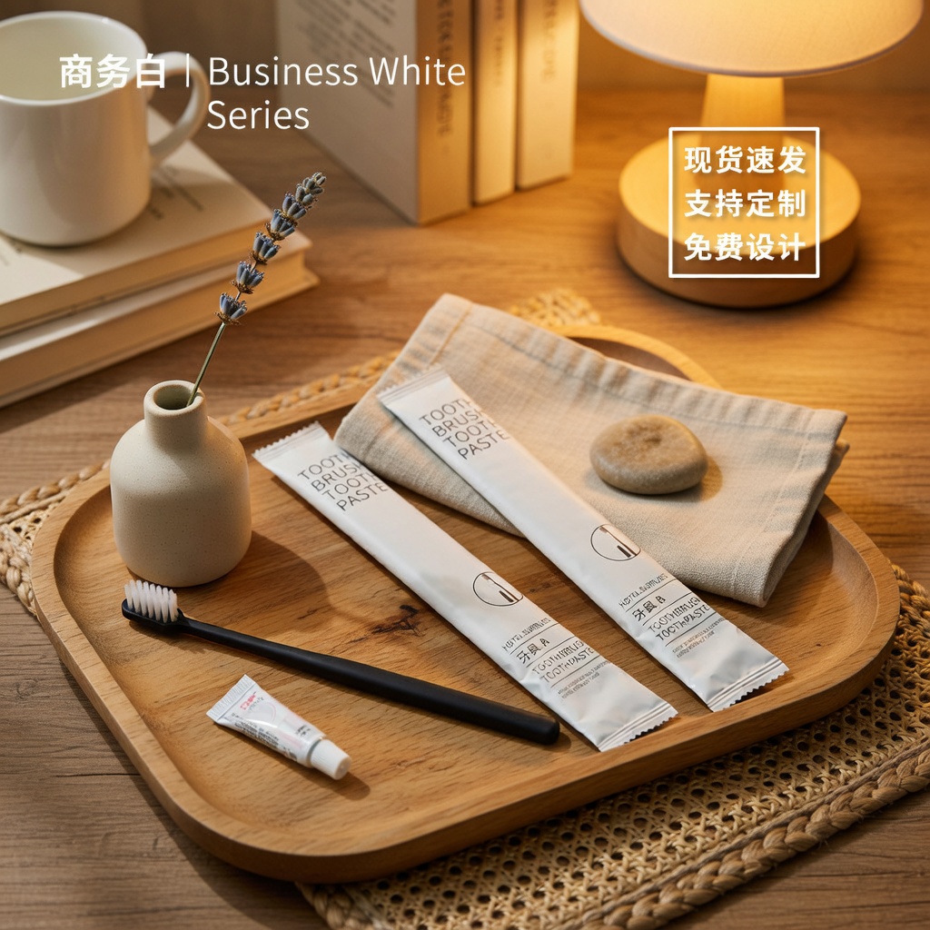 Hotel Disposable Soft-Bristle Toothbrush Toiletries Set, B&B Toothpaste, Comb, Soap, Shampoo, Slippers Wholesale