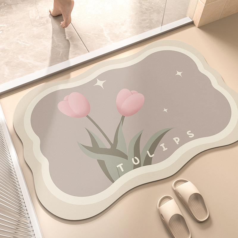 Alfombra del piso del baño alfombra absorbente de barro de diatomeas alfombra del piso del baño alfombra antideslizante puerta del baño