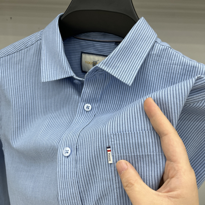 American Tommy Spring and Autumn New Men's Shirt Pure Cotton Young and Middle-aged Fashion Base Shirt Iron-free Professional Men's Wear