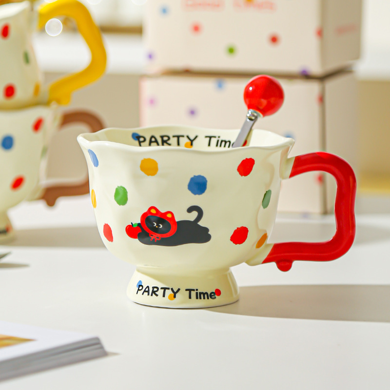 Taza de cerámica de moda creativa Regalo de oficina Taza para el hogar Taza de café Taza de agua Taza de desayuno Feliz cumpleaños