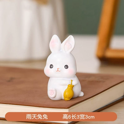 Car ornaments Glutinous Rice Rabbit Car Ornament - rainy-day-rabbit