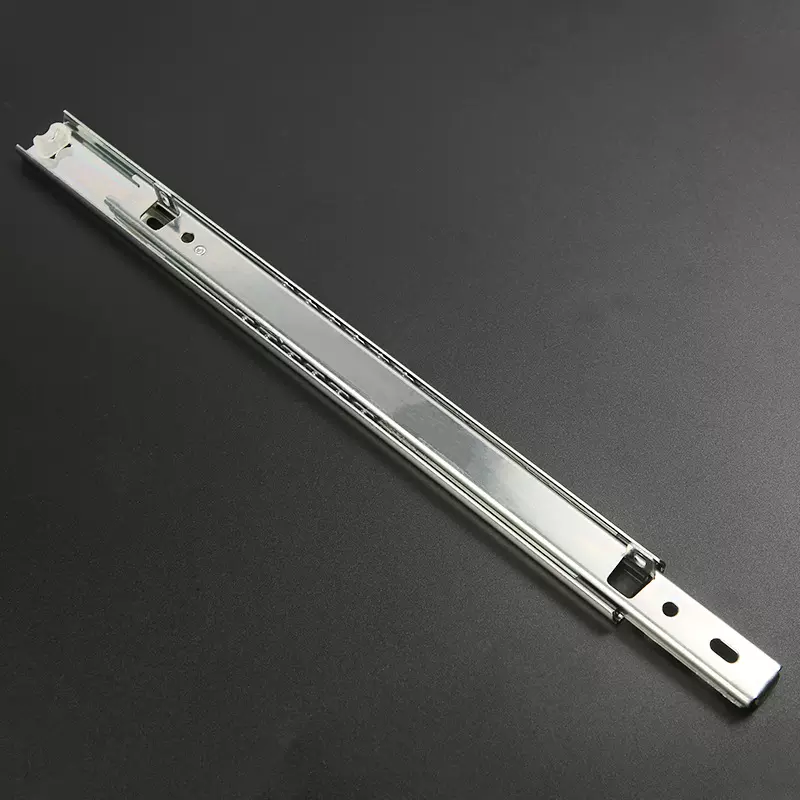 27宽带耳二折钢珠滑轨，抽屉衣橱家具导轨10寸-20寸 厂家批发