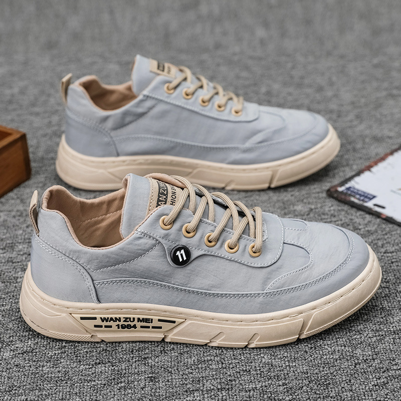 夏季男士帆布鞋透气冰丝布男鞋韩版流潮男生低帮鞋板鞋运动休闲鞋