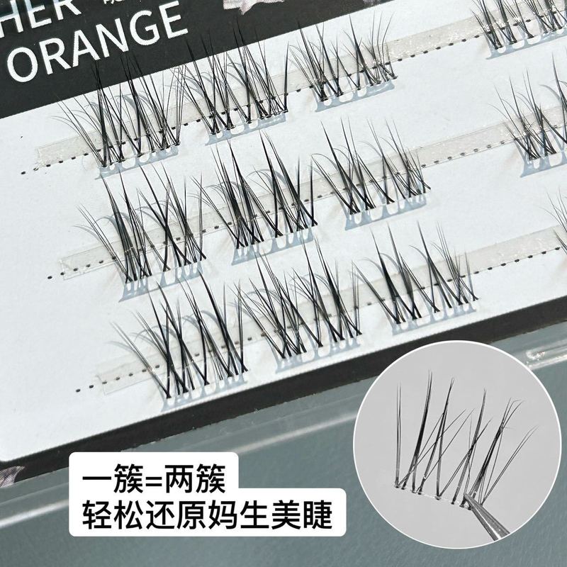 美睫上睫毛免胶自粘自然妈生感一片式女团胶水款一整条假睫毛批发|undefined