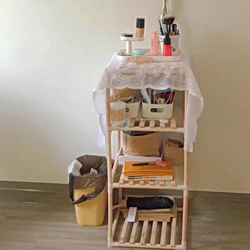 Multi -functional bold solid wood landing rack toilet home dormitory…