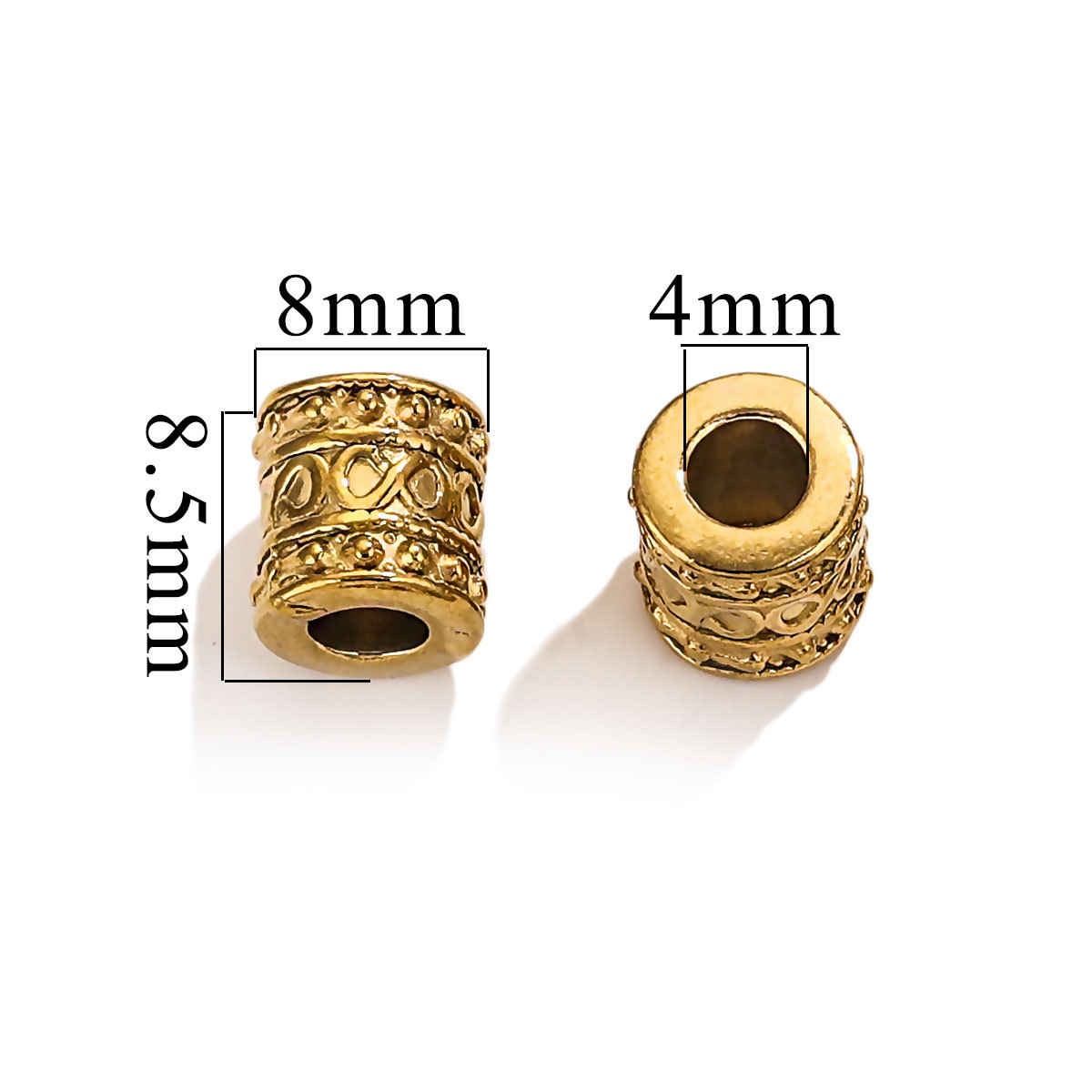 Accesorios de cuentas de acero inoxidable de fundición con retención de color, cuentas de cabeza de Buda, proverbios de seis caracteres, cuentas sueltas, accesorios de joyería hechos a mano de bricolaje