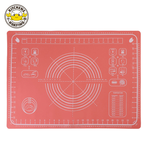Food grade silicone kneading mat, large chopping board with graduated mat panel, non-stick dough mat, rolling baking tool