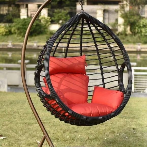 Silla Mecedora Colgante Doble con Estructura Metálica, Móvil y Reclinable, para Parque y Balcón image 27