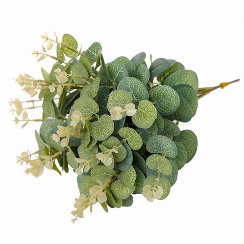 Cross-border fake flowers, artificial flower arrangements, green plant accessories, eucalyptus leaves, Nordic simulation single money leaves