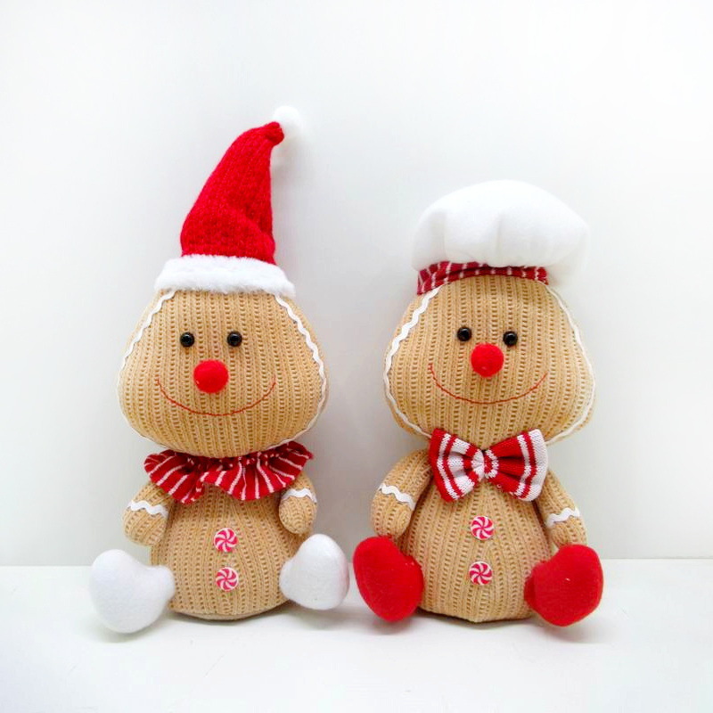 Navidad hombre de pan de jengibre muñeca muñeca juguete festivo dibujos animados muñeca decoración árbol de Navidad accesorios accesorios