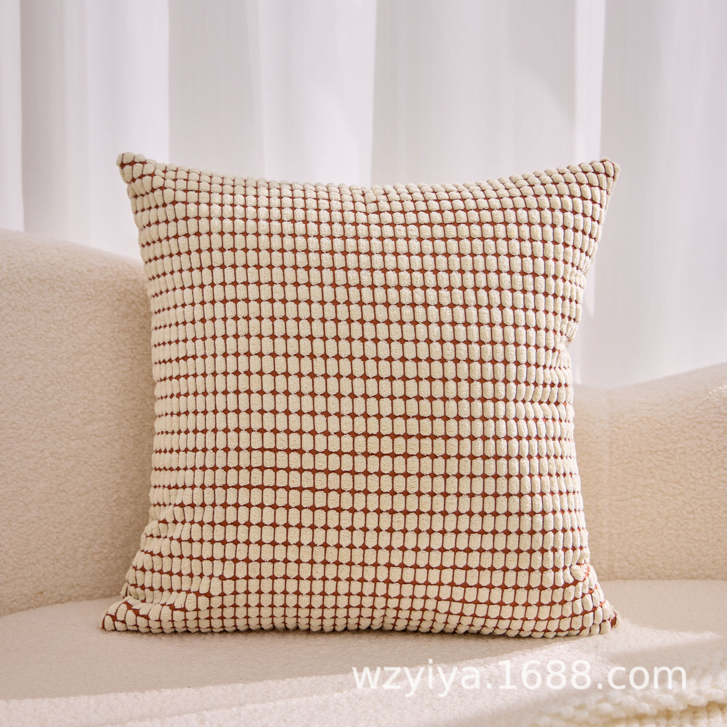 Transfronterizo de maíz meandruño almohada cubierta de asiento sofá sala de estar de oficina almohada de cintura de automóvil núcleo