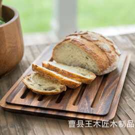 木质多功能家用面包切片多功能面包切片便携切板面包屑收集