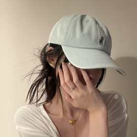 高版本RL拉夫小马男女同款鸭舌帽经典款棉质卡其布软顶棒球帽