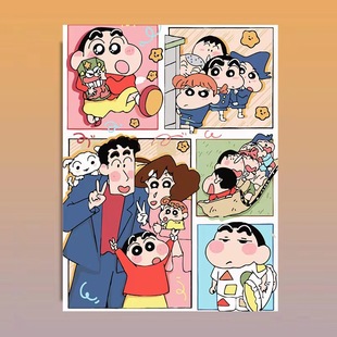 【厂家批发】数字油画diy蜡笔小新卡通动漫人物解压手工画填色油-阿里巴巴