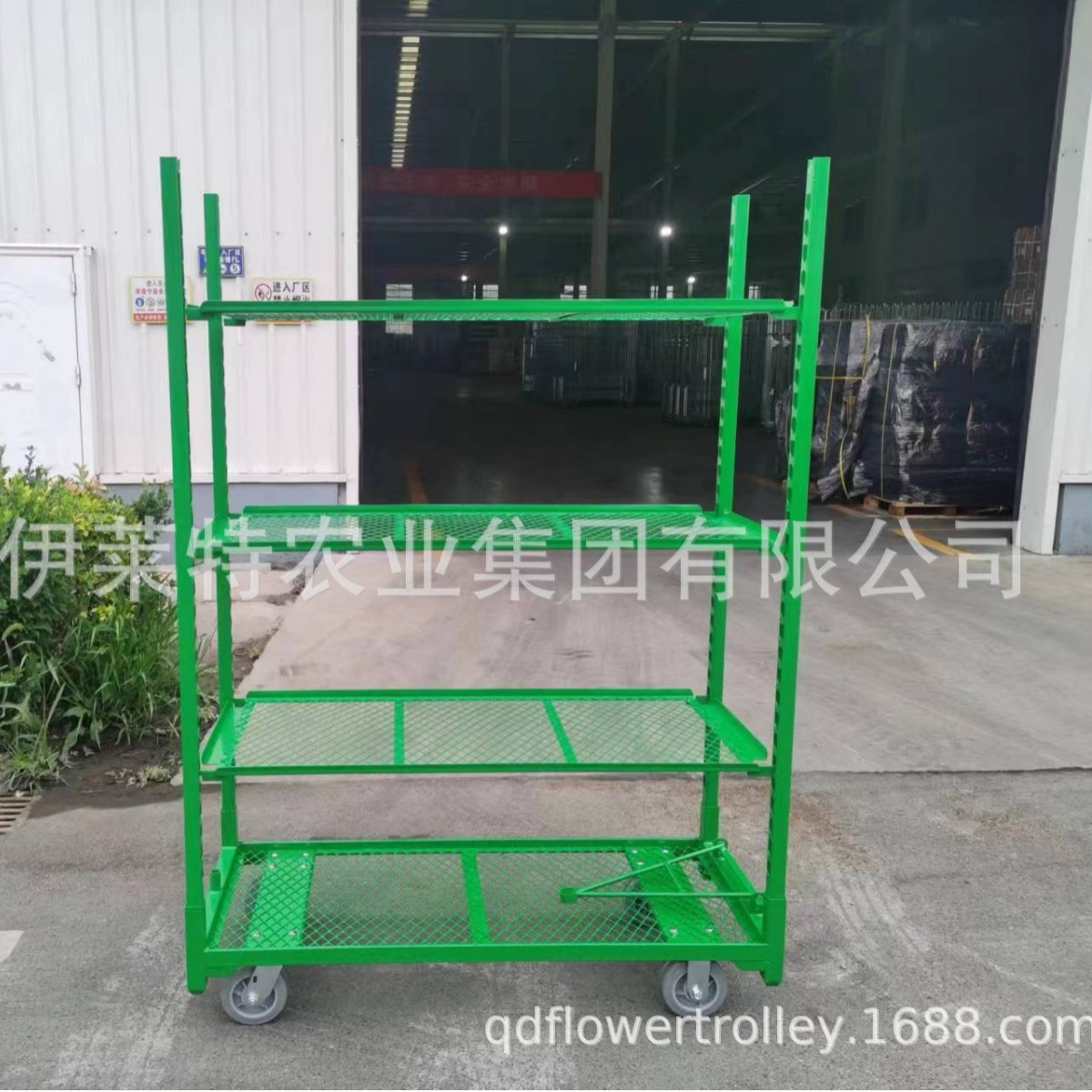 厂家供应基地无颠簸大轮花架车，周转台车， 育苗催芽车