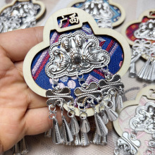 广西壮锦扎染苗银冰箱贴手工少数民族特色旅游纪念品冰箱贴