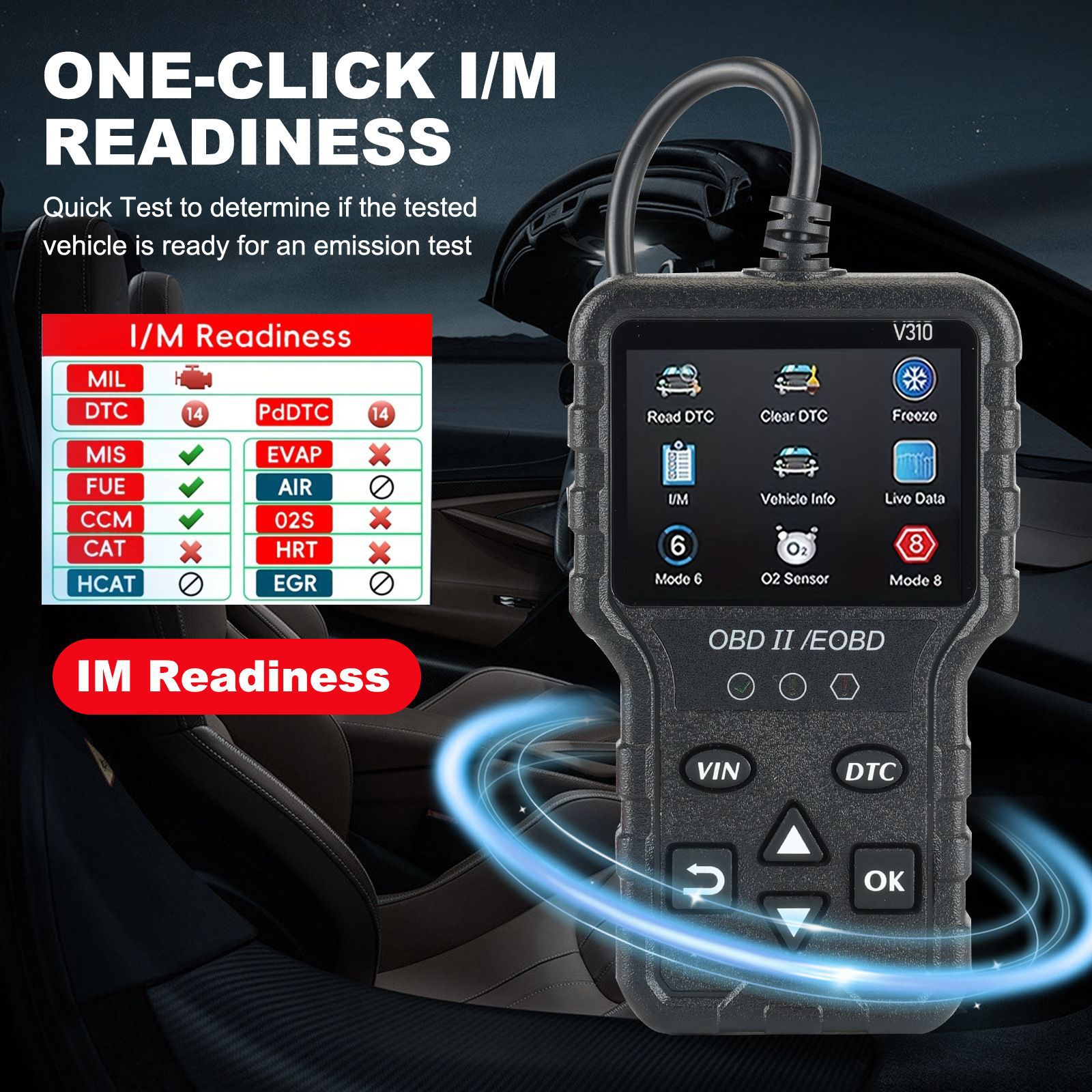 Car fault detector, OBD2 engine diagnostic tool, OBD diagnostic tool, car diagnostic instrument, OBD
