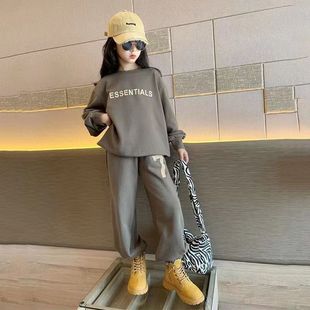Autumn Clothes Girls' suit Spring and Autumn Long-sleeved Sweatshirt Casual Pants Female Student Sportswear Western-style Two-piece Set