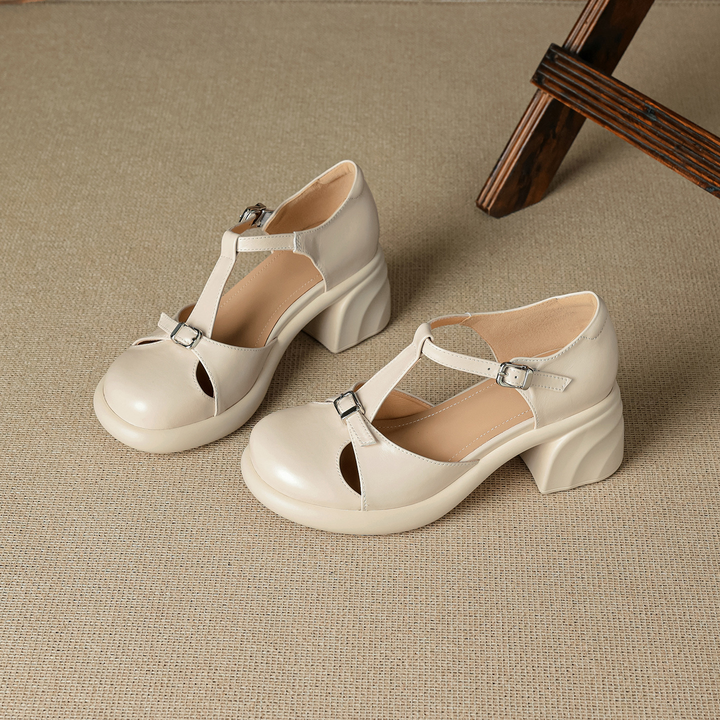 Sandal cao gót nữ mũi nhọn bít đế dày gót 6 cm phong cách đơn giản — đen chi tiết 22