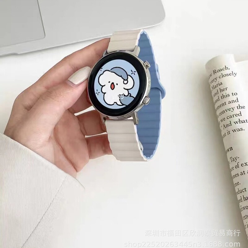For Samsung 20/22M Huawei Fit3/2 Watch GT3 Magnetic Silicone Gt2Pro Strap Glory magic2 For Samsung 20/22M Huawei Fit3/2 Watch GT3 Magnetic Silicone Gt2Pro Strap Glory magic2