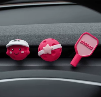 Car Perfume Aromatherapy freshener pickleball pendant car - three-piece-set-rose